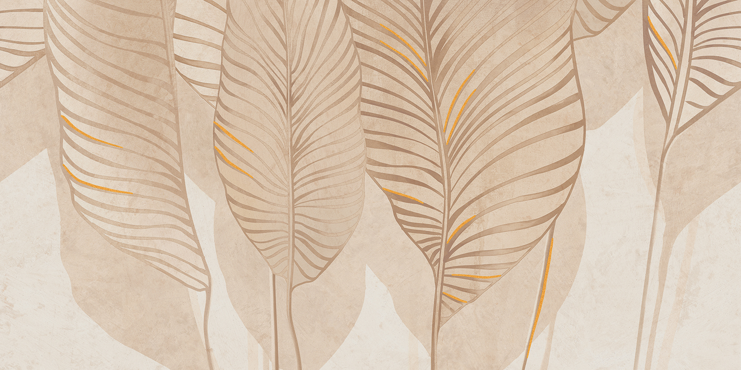 Mild-Clay-Leaves-598x1198-B-1500px.jpg Tubadzin Mild Clay Leaves B 59,8x119,8 dekor burkolólap - Image 1