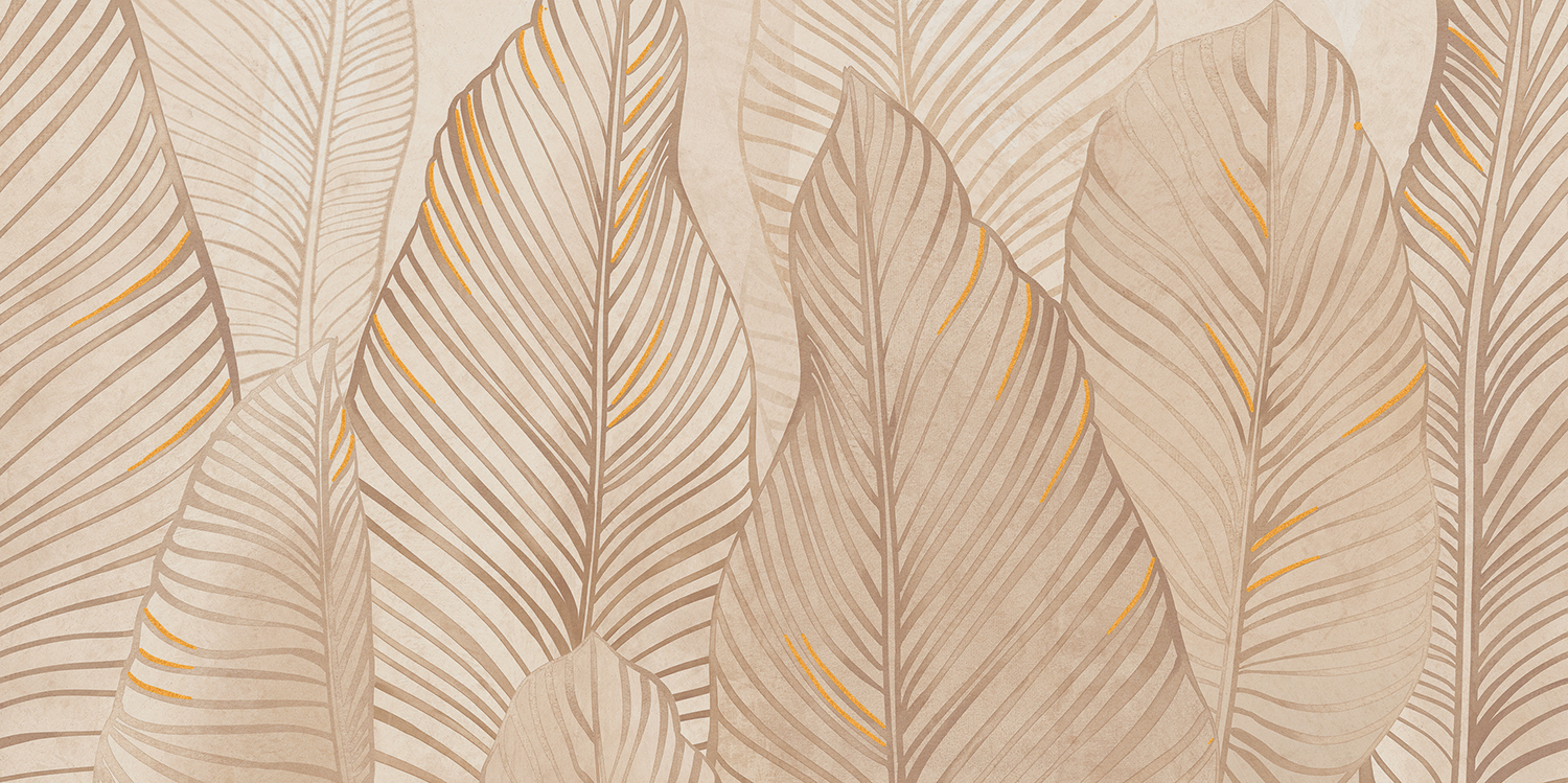 Mild-Clay-Leaves-598x1198-C-1500px.jpg Tubadzin Mild Clay Leaves C 59,8x119,8 dekor burkolólap - Image 1