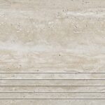 Tubadzin Travertino Stopnica Mat. 29,6x119,8 burkolólap